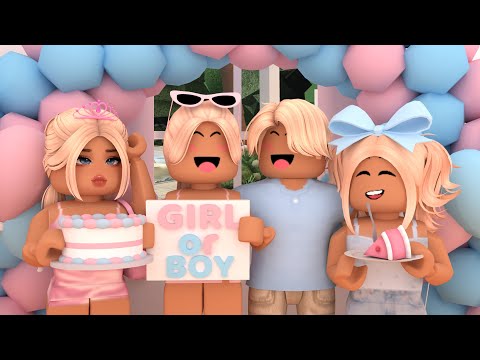 Our GENDER REVEAL PARTY!! * UNEXPECTED GUESTS, ITS A....* || Bloxburg roleplay *WITH VOICES*