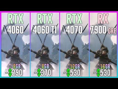 RTX 4060 vs RTX 4060 TI vs RTX 4070 vs RX 7900 GRE - Tested in 25 Games