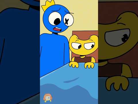 OH NO! BABY YELLOW CYAN | Rainbow Friends Chapter 2 Animation #rainbowfriendschapter2 #shorts