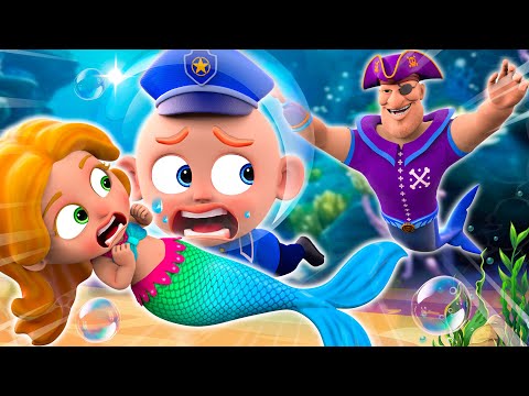 Super Police Rescue Mermaid 👮💫🧜 | Mermaid Song 🧜 | More Funny Nursery Rhymes & Baby Songs