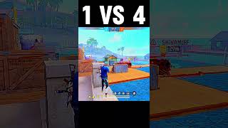 1 vs 4 😨 Jod or Wot 🤯 #freefire #youtubeshorts #shortsfeed #shorts #totalgaming