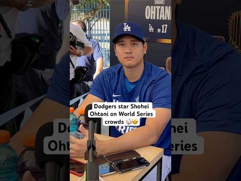 #Dodgers star Shohei Ohtani on WORLD SERIES crowds and performing at the best level ⚾️🤩 #shorts