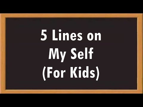 My Self For Kids 5 Lines Essay in English || Essay Writing