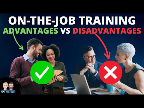 What are the advantages and disadvantages of on-the-job training?