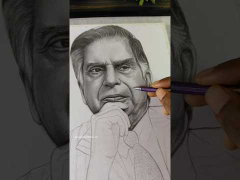 Rip 🥺💔 Ratan Tata 🙏🕊️ Art Tribute To Ratan Tata Sir 🙏🥺#shorts #ratantata #sketch #realistic #rip