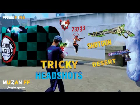 TRICKY HEADSHOTS - DESERT 🔥 - SHOTGUN 🔥 #freefire #deserteagleheadshot #shotguntricks