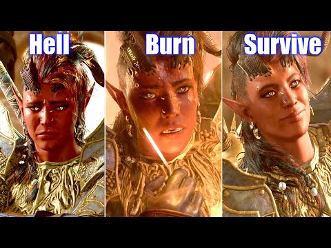 Baldur's Gate 3 - All Karlach Origin Endings (Hell, Burn, Survive)