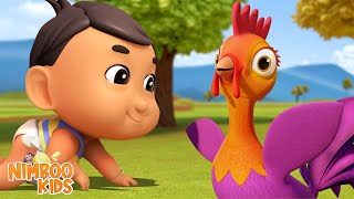 Kukdoo Koo, कुकडू कू, Nimboo Kids Rhymes, Hindi Kids Videos