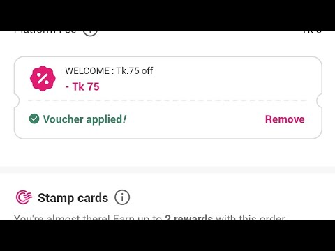 Foodpanda 75৳ off Coupon 299৳ Order e foodpanda welcome back voucher