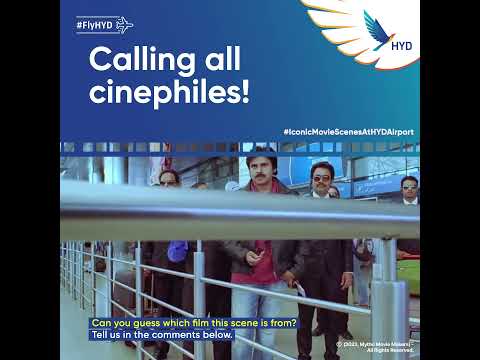 Movie buffs unite! Guess this iconic scene shot at #HYDAirport. | @Pawankalyan043