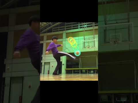 バスケのシュートはこうやって決めるのさ【Freestyle football performance】#shorts