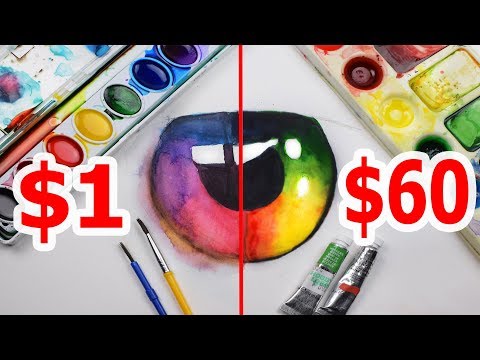 $60 LUXURY WATERCOLOR VS $1 CRAYOLA WATERCOLOR: Which is worth the money?