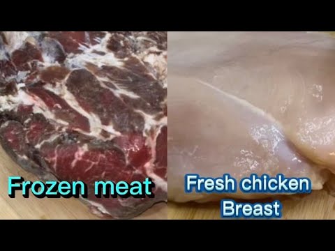 🟢 #ASMR CUTTING CHICKEN MEAT