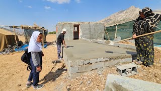 A heartbroken mother builds a new platform for her children in the farm yard