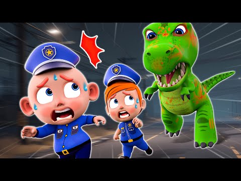 Zombie Dinosaur Is Coming🦖 | Dinosaur Song | Police Cartoons | More Nursery Rhymes & Baby Songs