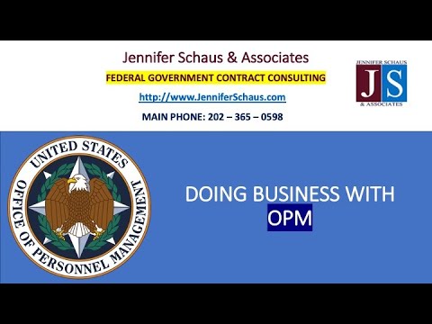 Federal Contracting - Procurement Playbook - Doing Business With Office of Personal Management - OPM