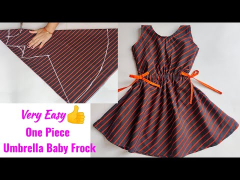 One piece Umbrella cut Baby frock cutting and stitching | Baby Frock cutting and stitching