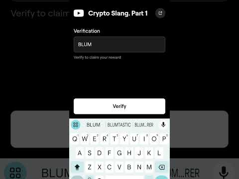 Crypto Slang. Part 1 Blum Video Code | Blum Today Verification Keyword Crypto Slang. Part 1