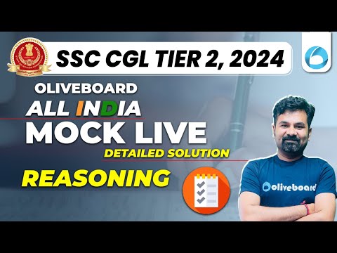 Oliveboard 9- 10 November SSC CGL Tier 2 Live Mock Test With Solutions | SSC CGL Reasoning Mock Test