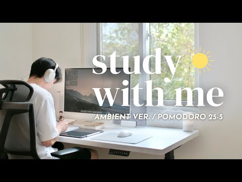 🌥️ 1.5-HOUR STUDY WITH ME | Autumn Early Morning, Ambience Ver. | Pomodoro 25/5