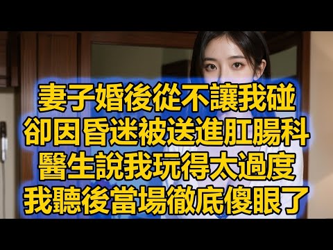 妻子婚後從不讓我碰，卻因昏迷被送進肛腸科，醫生說我玩得太過度，我聽後當場徹底傻眼了