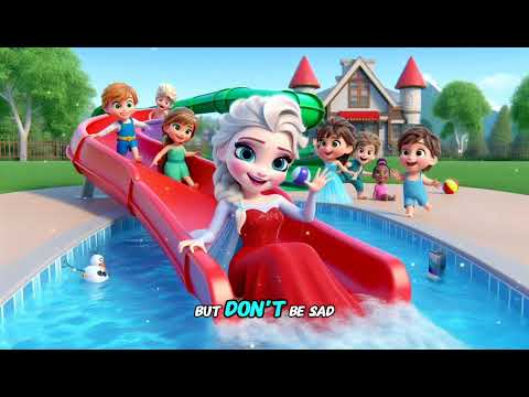 Elsa's Pool Slide Splash – Water Fun and Swim for Kids Nursery Classic Song