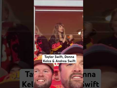 #TaylorSwift, Donna Kelce & Andrea Swift cheer for the #Chiefs! ❤️💛🏈 (🎥: alyleiawein) #shorts