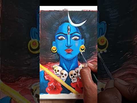 Mahakali Maa Painting/Angry Maa Kali Drawing/#kalimaa #kali #mahakali#drawing #painting #shorts