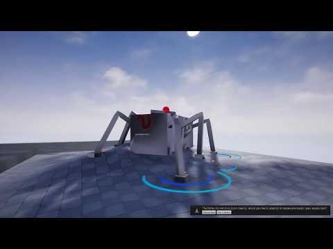 BleuSandBox - Spider robot procedural leg animation ( 20 July 2018)