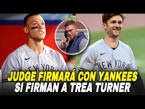 AARON JUDGE QUIERE QUE LOS YANKEES FIRMEN A TREA TURNER Y TAILLON, MLB BASEBALL SPORTS