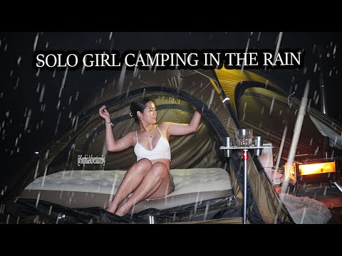 SOLO CAMPING IN THE RAIN - Relaxing Satisfied with Sound Of Nature - Sophia Adventures