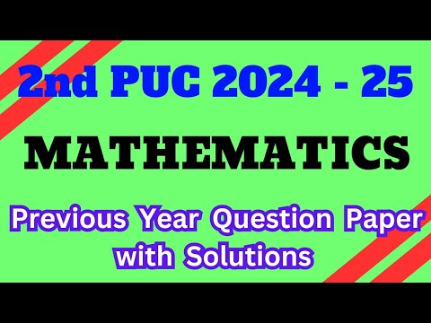 1st PUC || MATHEMATICS || Previous Year Question Paper with Answers #maths