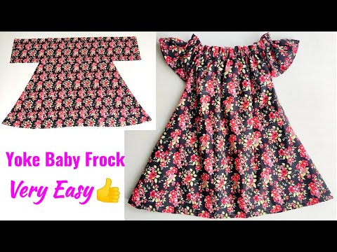 Yoke Baby Frock Cutting and Stitching| Baby Frock cutting and stitching