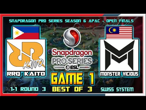 RRQ KAITO PH vs MONSTER VICIOUS MY - Game 1 | Snapdragon Pro Series Season 6 APAC Open Final Round 3