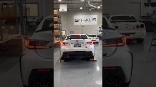 The GTHAUS system looking so much better with new exhaust tips😍🔥 #lexusrcf #v8 #exhaust