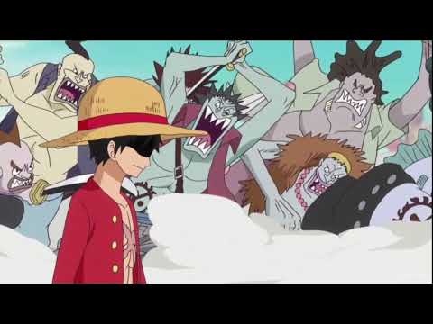 Luffy uses conquer haki on Fishmen | Luffy knock out 50000 enemy with single blow | All stunned.