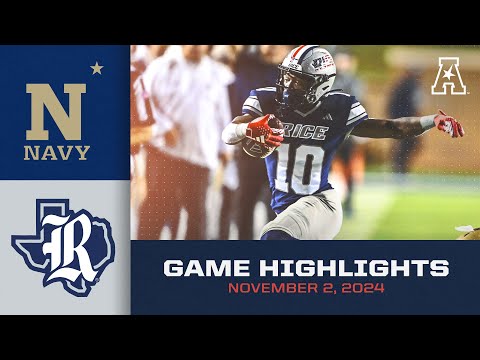 Game Highlights: Navy vs Rice (November 2, 2024)