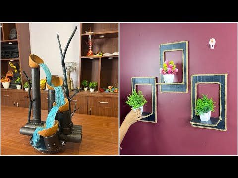 DIY Water Fountain & Wall Shelf Decor | Creative Home Decor Crafts