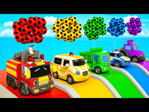 Wheels On the Bus + Bingo Song - Soccer balls and funny trucks - Baby Nursery Rhymes & Kids Songs