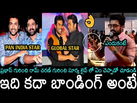 Hero Suriya Great Words On Ram Charan and Prabhas at Kanguva Pre Release Event | Vizag |Telugu Tonic