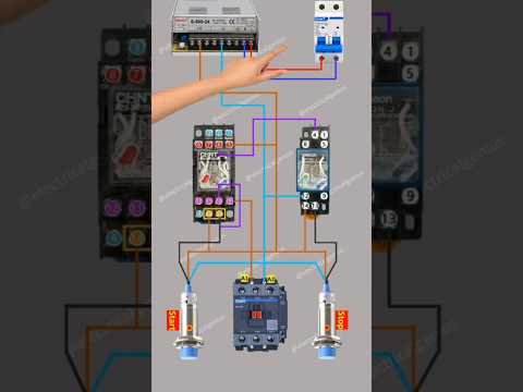 Two Proximity switches control the motor start and stop circuit  diagram @Electricalgenius