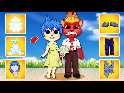 INSIDE OUT 2 Blind Bags : Who will emotional characters marry? | DIY Arts & paper crafts