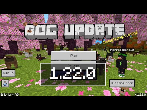 ATUALIZAÇÃO DO MINECRAFT PE 1.22.0 MINECRAFT DOG UPDATE!