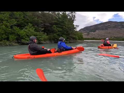 Kayaking in Rio de las Vueltas.  Los Glaciares National Park.  Patagonia, Argentina