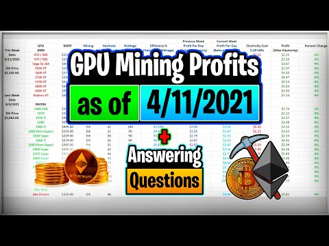 GPU Mining Profits as of 4/11/21 | Answering Questions | Twitch Recap