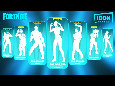 ALL 191 FORTNITE ICON SERIES & NEW TIKTOK EMOTES!