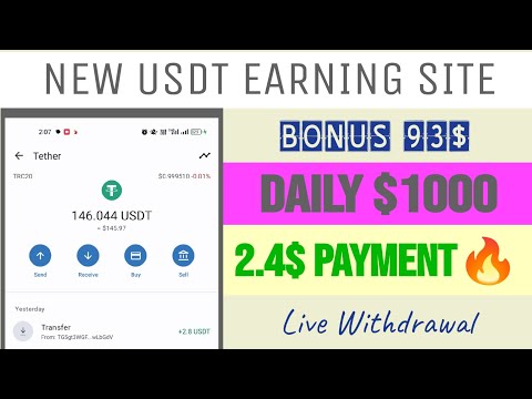 Today Launched USDT Mining Platform 2023 | Daily Earn 1000 USDT | New Mall Site | Income App