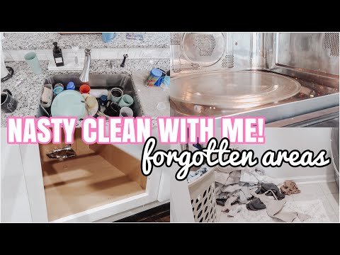 NASTY CLEAN WITH ME | DEEP CLEANING FORGOTTEN AREAS | MESSY HOUSE TRANSFORMATION