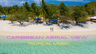 Holiday Vibes 🌴🥥 Caribbean Tropical Islands Aerial View with Tropical Music 🏝️