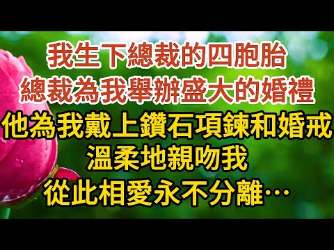 大結局《總裁不經撩》第07集：我生下總裁的四胞胎，總裁為我舉辦盛大的婚禮，他為我戴上鑽石項鍊和婚戒，溫柔地親吻我，從此相愛永不分離……#戀愛#婚姻#情感 #愛情#甜寵#故事#小說#霸總